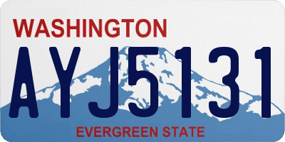 WA license plate AYJ5131