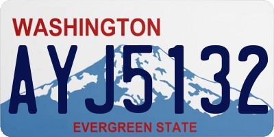 WA license plate AYJ5132