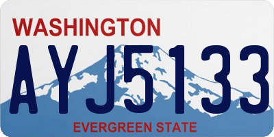 WA license plate AYJ5133