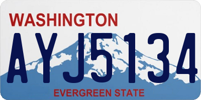 WA license plate AYJ5134
