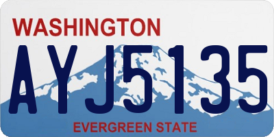 WA license plate AYJ5135