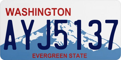 WA license plate AYJ5137
