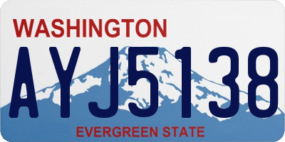 WA license plate AYJ5138
