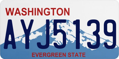 WA license plate AYJ5139