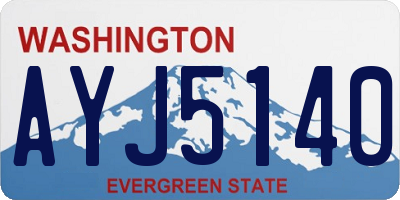 WA license plate AYJ5140