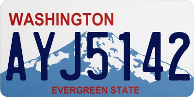 WA license plate AYJ5142