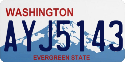 WA license plate AYJ5143
