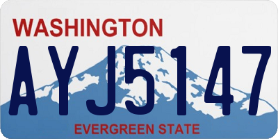 WA license plate AYJ5147