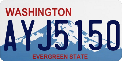 WA license plate AYJ5150