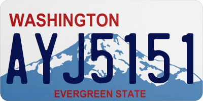 WA license plate AYJ5151
