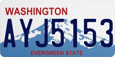 WA license plate AYJ5153