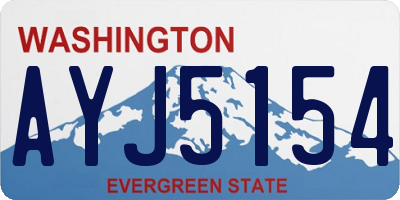 WA license plate AYJ5154