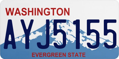 WA license plate AYJ5155