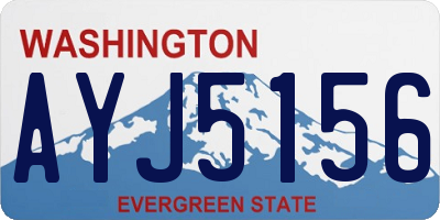 WA license plate AYJ5156