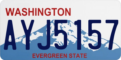 WA license plate AYJ5157
