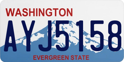 WA license plate AYJ5158