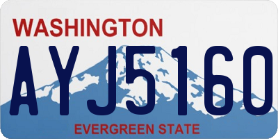 WA license plate AYJ5160