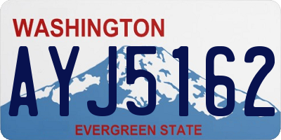 WA license plate AYJ5162