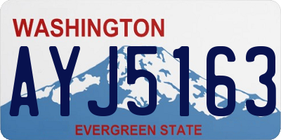 WA license plate AYJ5163