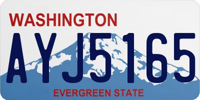 WA license plate AYJ5165