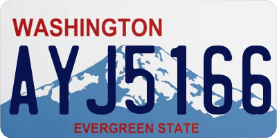 WA license plate AYJ5166