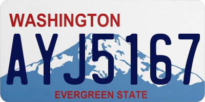 WA license plate AYJ5167
