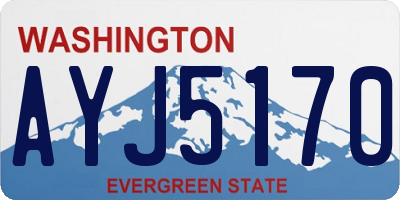 WA license plate AYJ5170