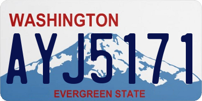 WA license plate AYJ5171