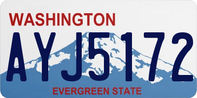 WA license plate AYJ5172