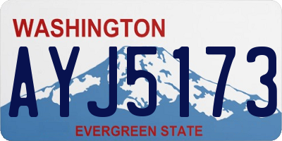 WA license plate AYJ5173