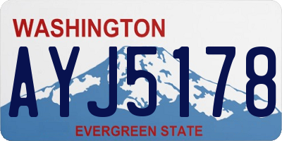 WA license plate AYJ5178