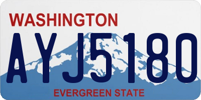 WA license plate AYJ5180