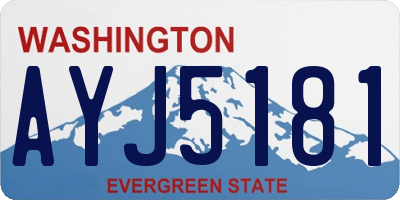 WA license plate AYJ5181