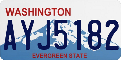WA license plate AYJ5182
