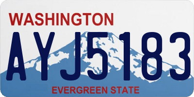 WA license plate AYJ5183