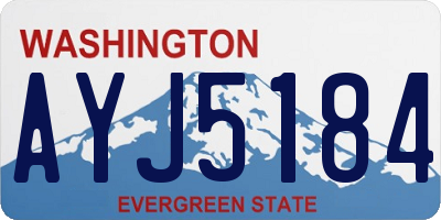 WA license plate AYJ5184