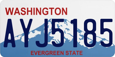 WA license plate AYJ5185