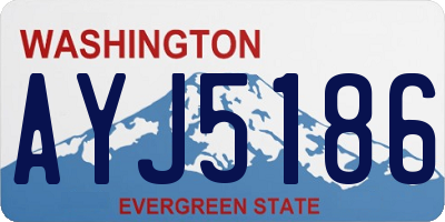 WA license plate AYJ5186