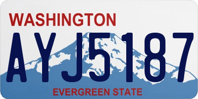 WA license plate AYJ5187