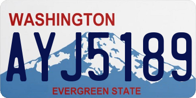 WA license plate AYJ5189