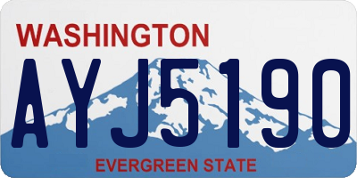 WA license plate AYJ5190