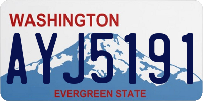WA license plate AYJ5191