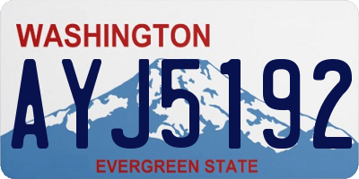 WA license plate AYJ5192
