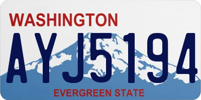 WA license plate AYJ5194