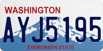 WA license plate AYJ5195