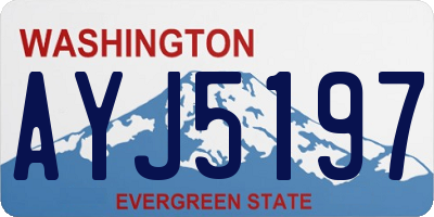 WA license plate AYJ5197
