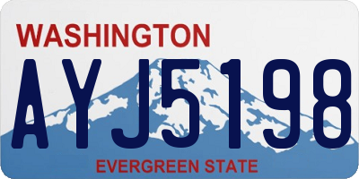WA license plate AYJ5198