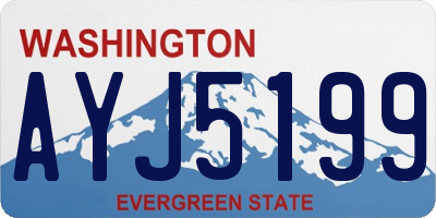 WA license plate AYJ5199