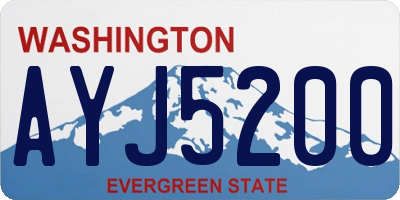 WA license plate AYJ5200