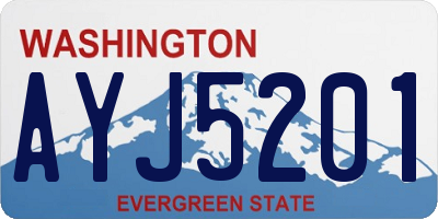 WA license plate AYJ5201